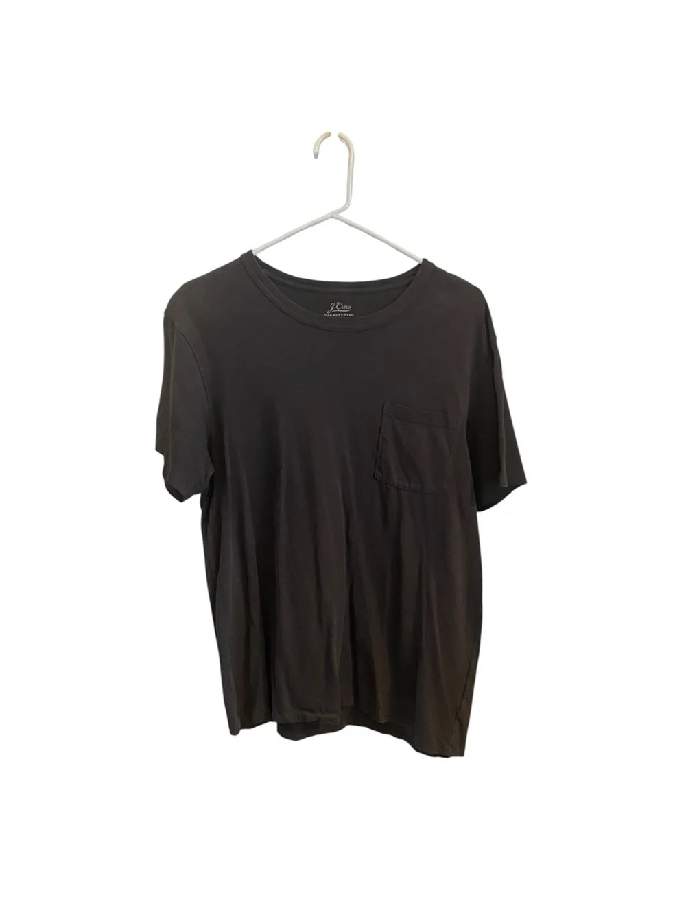 J.Crew Garment Dyed Broken-In Pocket T-Shirt - Charcoal Gray 100% cotton basics
